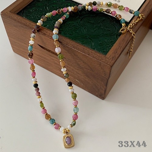 Bunte quarz jade halskette - bunte, quarz-jade-halskette