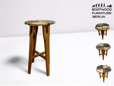 Boatwood by WMK # 1/3 Wunderschöner Barhocker aus altem Bootsholz, ein handgefer