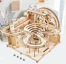 3D Holz Puzzle, Murmelbahn, Achterbahn Holzpuzzle Holzbausatz, Modellbausatz