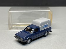 Volkswagen VW Caddy Transporter Van Linde Pritsche blau grau Wiking H0 1:87 OVP 
