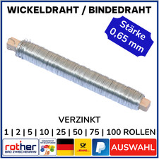 Bindedraht, Wickeldraht, Blumendraht, Draht verzinkt, Stärke ca. 0,65mm