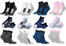 PUMA Baumwoll Jump Quarter mit Frotteepolstersohle Sneaker Socken 1/4 Schaftform