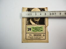 Wochen Fahrkarte Straßenbahn Frankfurt a. M. 1940