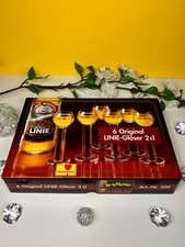 Aquavit  "Linie Fra Norge" 6er in Originalverpackung Stamper Kurzer Shot Bar 2cl