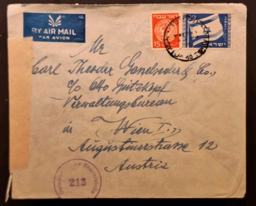 Israel 1949 luftpostbrief - israel, 1949,