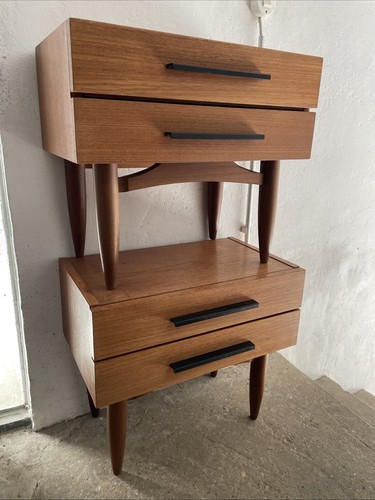 Nachttisch 2er set mid century - nachttisch,