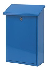 Wandbriefkasten, h 40 cm, Blau