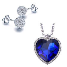 TITANIC SCHMUCKSET HALSKETTE HERZ ANHÄNGER SHAMBALLA OHRSTECKER HERZ DES OZEANS