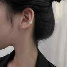 Ohrklemme Runde Sterlinsilber 925 Zirkonia Damen Ohrringe 1 Stück ohne Loch