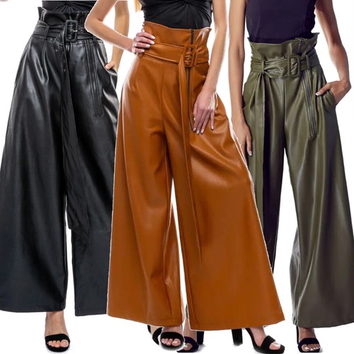 Damen kunstleder hose leder - hose,