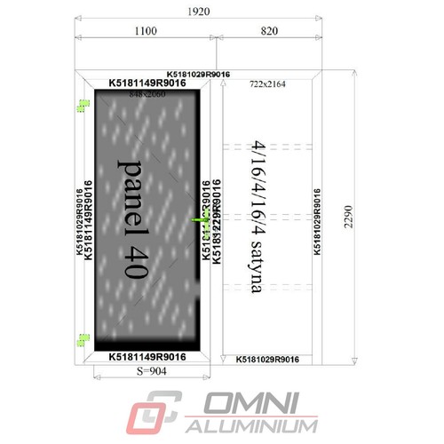 Aluminiumtür 1920mm 2290mm - aluminiumtür,