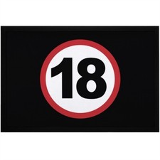 Fußmatte Eintritt unter 18