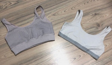 2 Tchibo Sport BH´s Bustiers leichter bis mittlerer Halt Rosa und Weiß Gr. 40/42