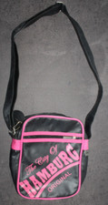 Robin Ruth ღღ Handtasche schwarz/Hamburg - Aufschrift ღღ kleine Umhängetasche ღღ