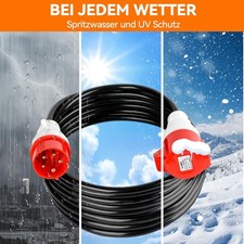 CEE Starkstromkabel 16A 5x2,5mm² Verlängerungskabel 2/5/10/15/20/30M - 400V