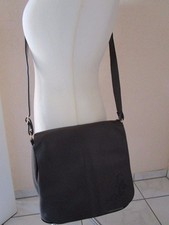 Schultertasche Braun Stabil Mittel Kunstleder College verstellbaren Schulterriem