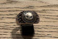Ring, HD Harley Davidson 925 Silber, Harley-Skull, Flames MOD