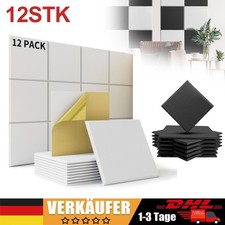 12Stk Akustik Wandpaneel Studio Schallschutz Akustikplatten selbstklebend DHL