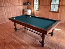 antiker Billardtisch für Karambolspiel, Karambolagetisch morgenthaler 1920