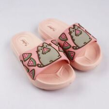 Pusheen The Cat 3D Optik Kinder Sandalen Badeschuhe Latschen 25-34 Beige