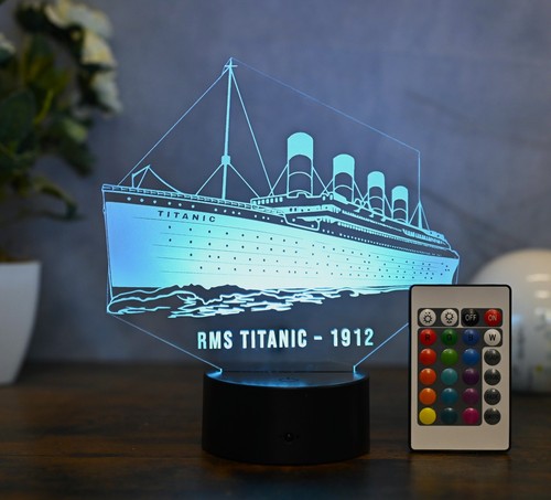Titanic led tischlampe 3d - titanic,