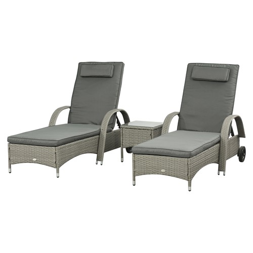 Polyrattan sonnenliege tisch - polyrattan,