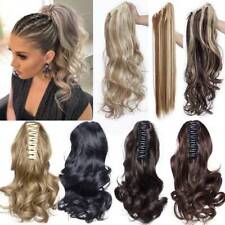 Klammer on Haarteil Zopf Pferdeschwanz Haarverlängerung Echt Natürlich Ponytail