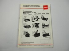 Agria Anbaugeräte für 3200 3400 5500 5600 Ersatzteilliste Ersatzteilkatalog 1995