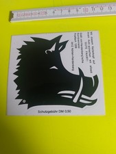 Wildschwein Keilerkopf Keiler Aufkleber Sticker Button Vintage 80er Original