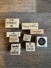 Nr. 7 Stempel-Set cats on appletrees Schriftzüge 10 tlg.