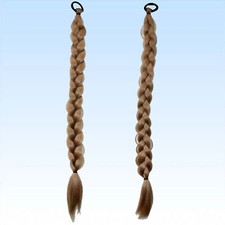 2 mittelblonde Zöpfe zum Anstecken Blond Zopf lange Haare Haarteil Ansteckzopf