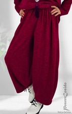 PoCo LAGENLOOK Strick Ballon-Hose bordeaux 44 46 48 50 52 54 56 58 L-XL-XXL-XXXL