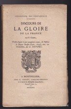 GARIEL DISCOURS DE LA GLOIRE
