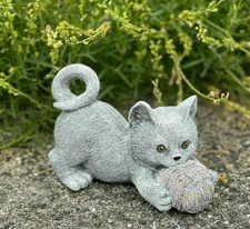 Frostfeste Steinfigur Katze