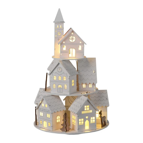 Holz spieluhr turm - holz, beleuchtet