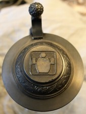 alter Glaskrug Brauerei Gross Riegelsberg Kristallglas geschliffen wie neu