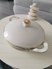 1 Suppenterrine 2 Liter Bavaria Porzellan mit Goldrand