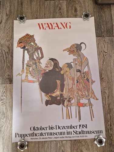 Wayang puppen plakat 1981 - wayang,