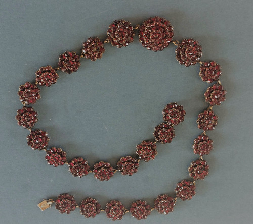 Antik granat kette collier - kette,