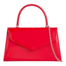 Damen Lack Glatt Leder Glanz