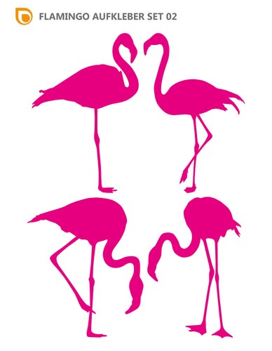 Flamingo aufkleber deko - flamingo,