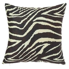 Kissenbezug schwarz grau zebra - schwarz,