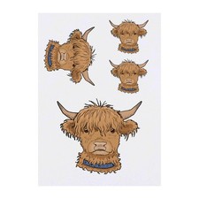 4 x 'Highland Cow Head'