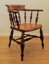 Original antik Victorian WindsorBowback Captains Chair um 1880 Armlehnstuhl Ulme