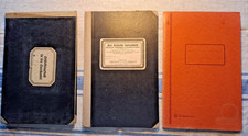 Drei unterschiedlich alte Kassenbücher, Kassenbuch