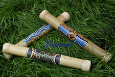 Regenmacher Rainstick Rainmaker Bambus Musik Instrument Rhythmus bemalt 40 cm