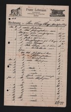 ZERBST, Rechnung 1936, Franz Lehmann Schmiedemeister Hufbeschlag Wagenbau