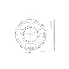 56 Zähne Kettenrad Teilung