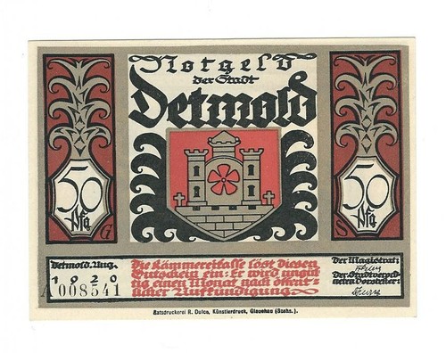 Notgeld detmold stadt - -,