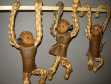 3 Hänge Affen-Vintage 70er